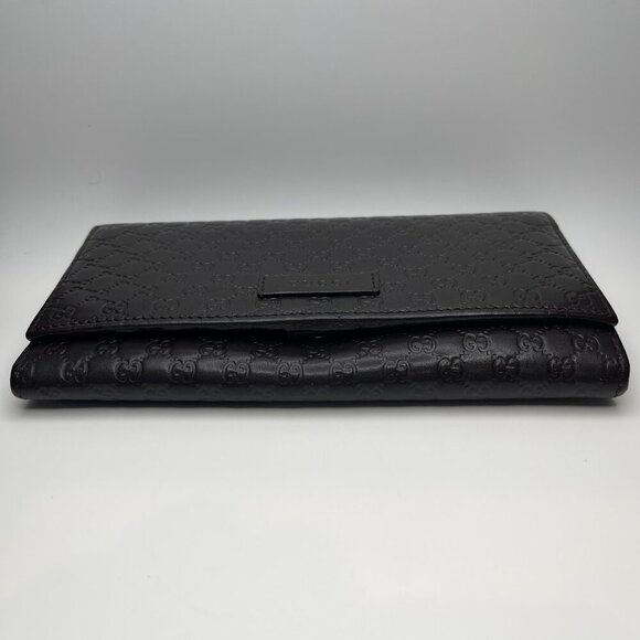 Gucci Guccisima Dark Brown Calf Leather Continental Wallet - Preowned - Picture 8 of 16